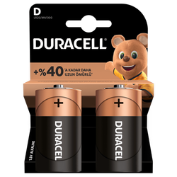 DURACELL D BÜYÜK BOY ALKALİNE PİL 2Lİ