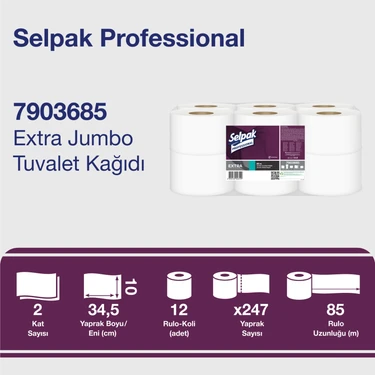  - Selpak Professional Extra Jumbo Tk- 85 Mt 12'li (7906620)