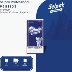 Selpak Professional Garson Katlama Pçt 40X40 Beyaz 50 x 20 (7906600)