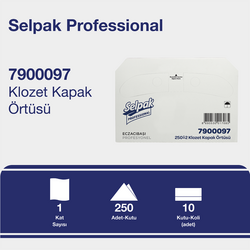 Selpak Professional Klozet Kapak Örtüsü 250 x 10 (7900097)