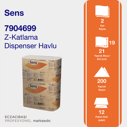 SENS DİSPENSER Z KAĞIT HAVLU 12Lİ