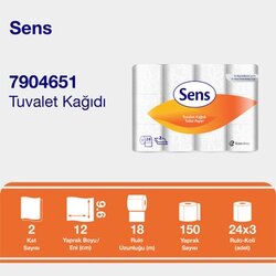 Sens Tuvalet Kağıdı-24'lü(150 Yaprak) x 3 (7906298)