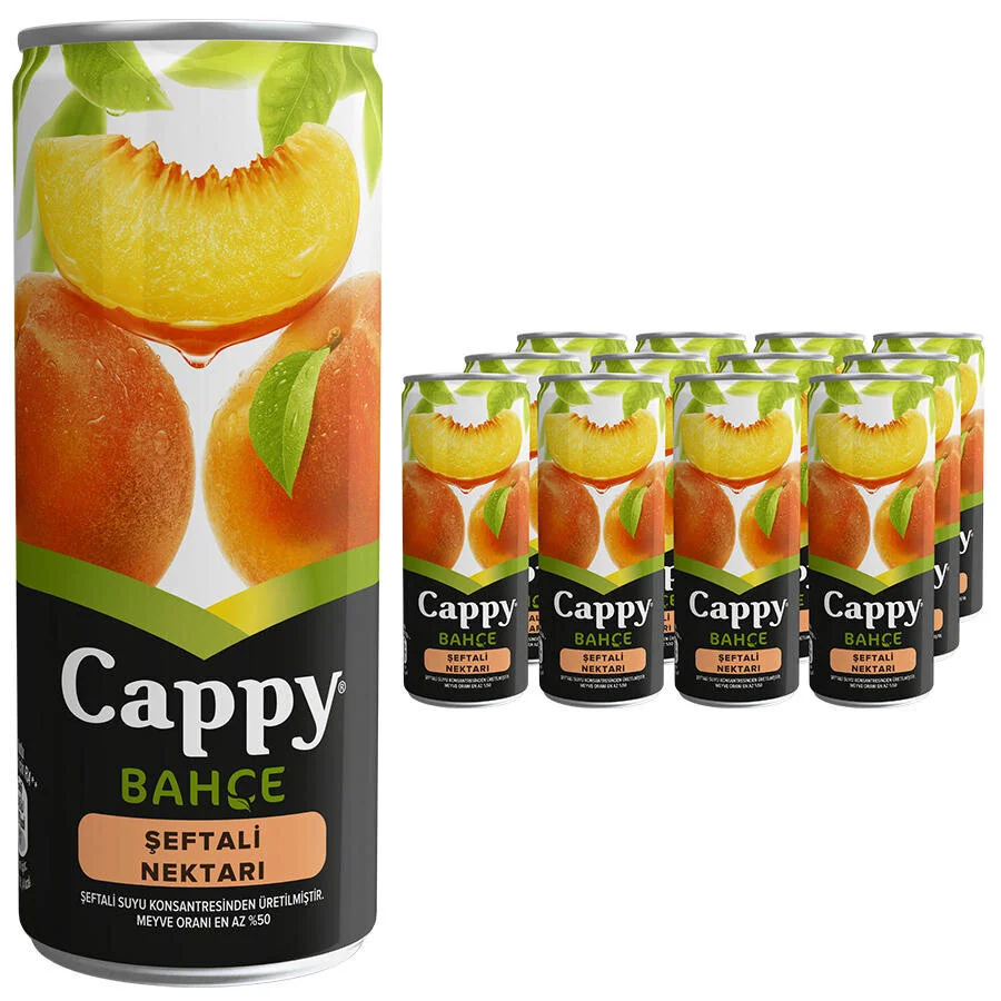 CAPPY ŞEFTALİ 250 ML KUTU 12 Lİ KOLİ