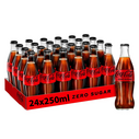 COCA COLA - COCA COLA ZERO CAM ŞİŞE 250 ML 24 LÜ KOLİ