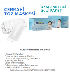 MASKE 50 Lİ PAKET 3 KATLI